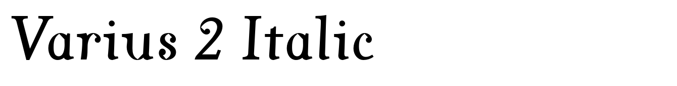 Varius 2 Italic